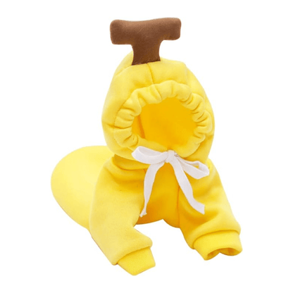 Pull à capuche en forme de banane pour chien et chat