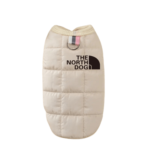 Doudoune beige pour chien