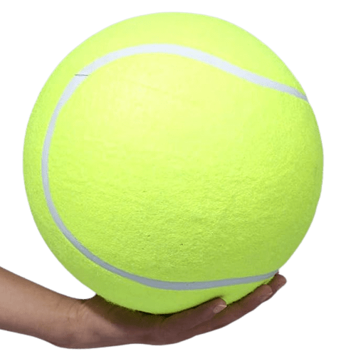 Balle de tennis géante pour chien