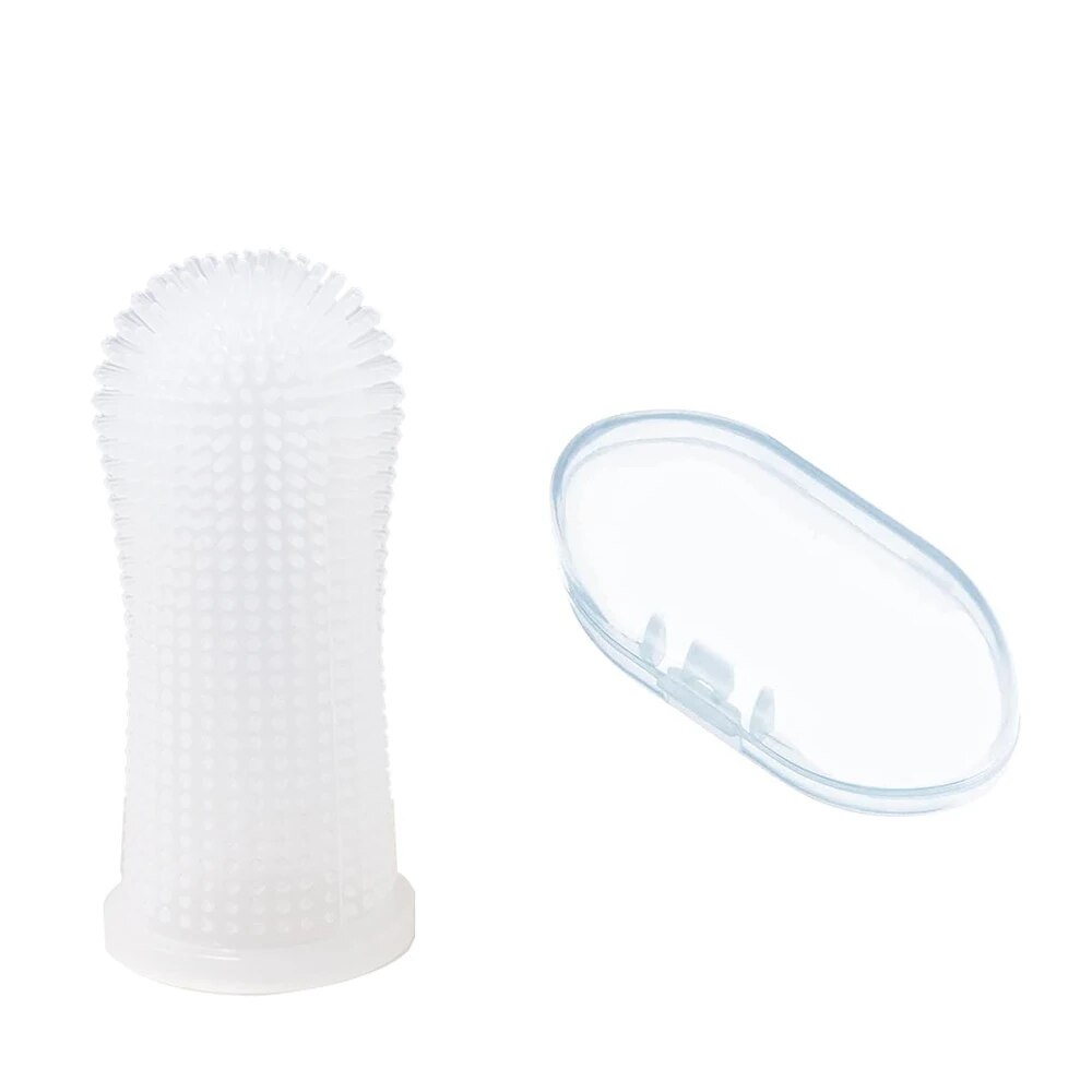 Brosse à dents blanc pour chien