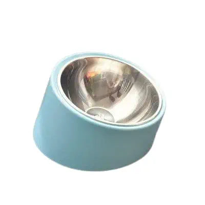 Grand bol surélevé bleu pour animaux