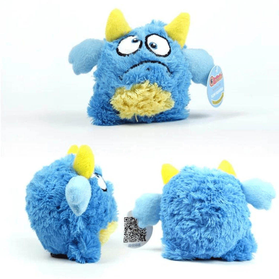 Peluche pour chien - Monstre interactif bleu