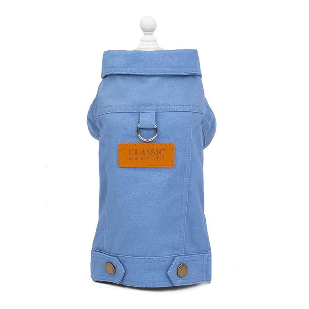 Veste bleue Denim de printemps pour chien