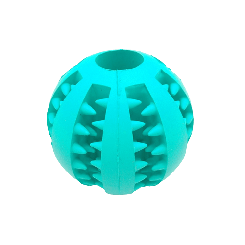 Balle dentaire bleue et à friandise pour chien