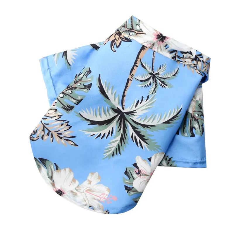 Chemise Hawaïenne bleue clair pour chien et chat