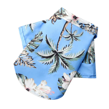 Chemise Hawaïenne bleue clair pour chien et chat