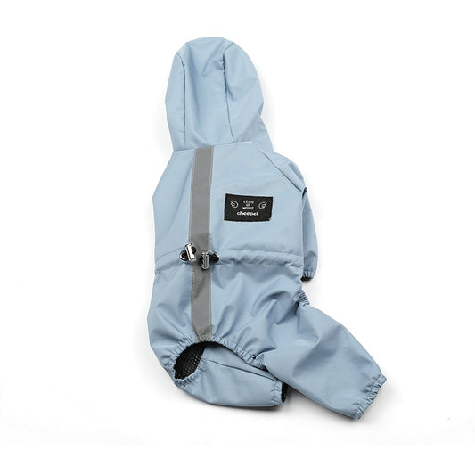Veste imperméable bleue pour chien