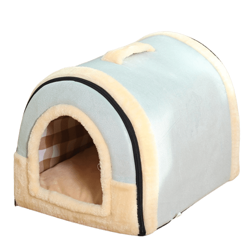 Niche d'intérieur pliable bleu ciel pour chat et chien