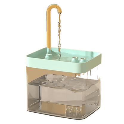 Fontaine à eau transparente pour chat - Bleu clair