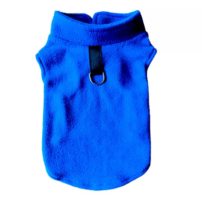 Pull polaire simple bleu foncé pour chien