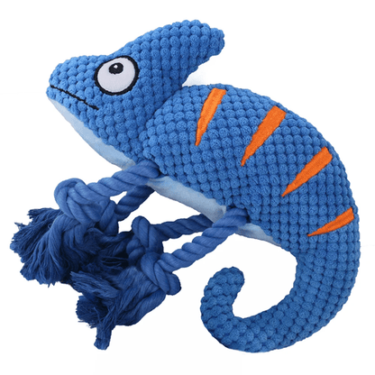 Jouet Caméléon bleu pour chien