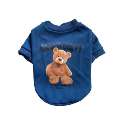 Pull bleu à manches ours Good Day pour chien