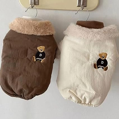 blouson imperméable avec col en fourrure