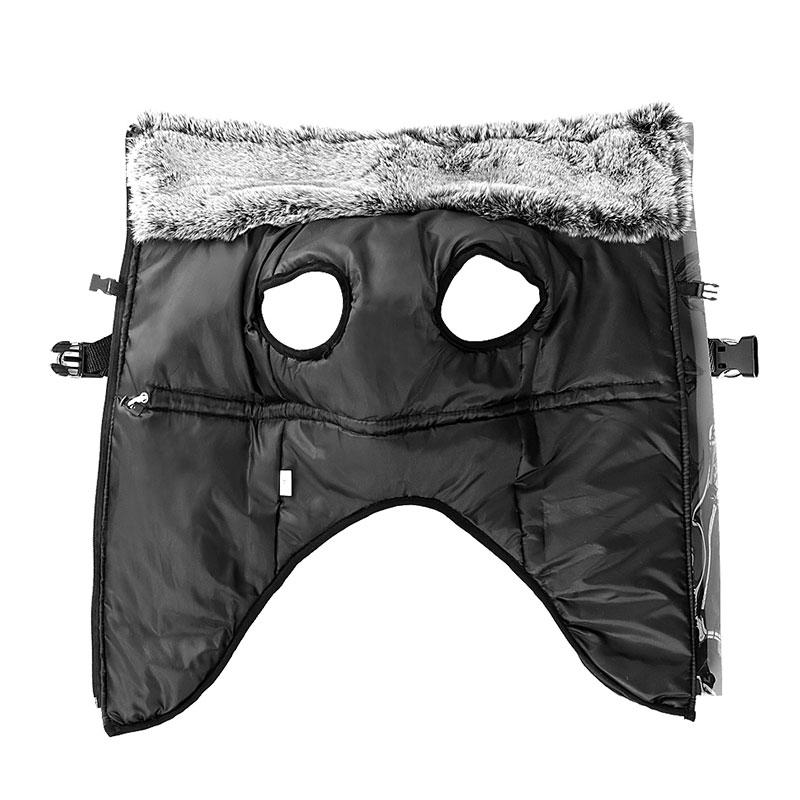 Accessoire noir en fourre pour la veste imperméable pour chien