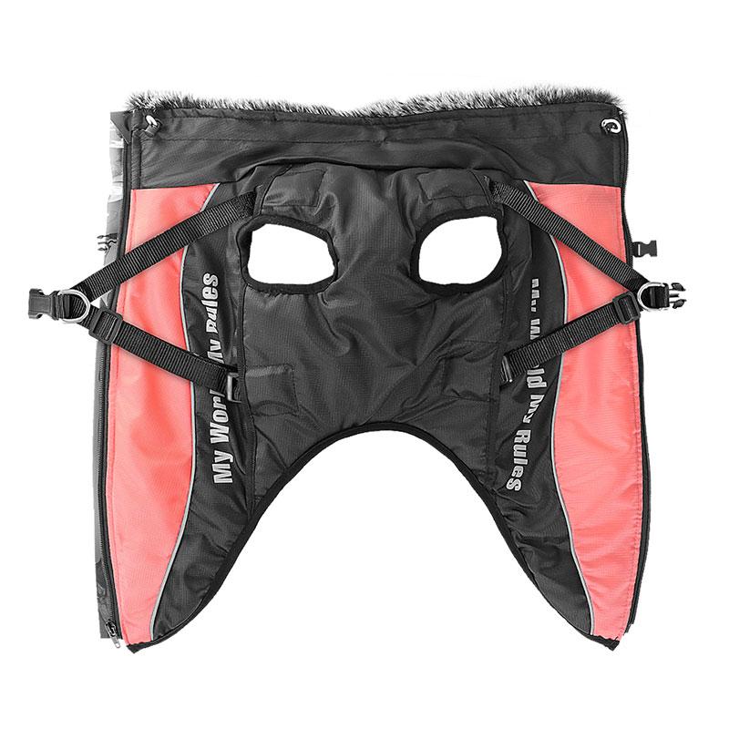 Accessoire en fourrure pour la veste imperméable pour chien