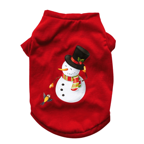 T-shirt de Noël pour chien - bonhomme de neige