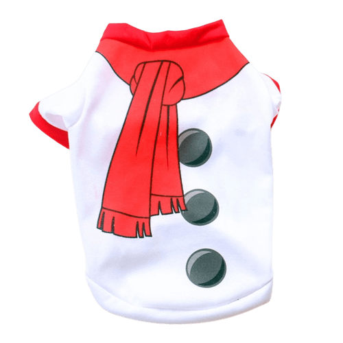 T-shirt de Noël pour chien - Bonhomme de Neige
