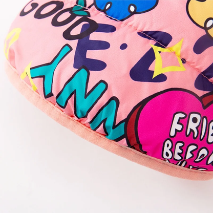 Matière de notre doudoune imprimée pour chien