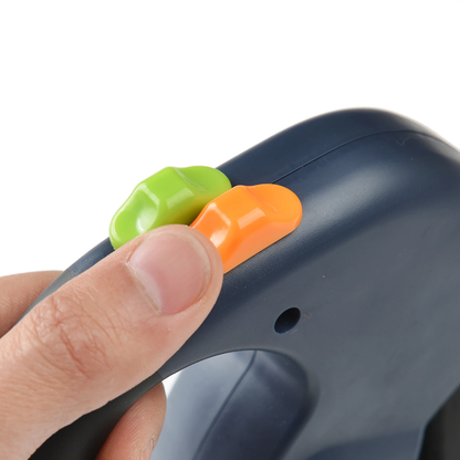 Boutons sur notre laisse rétractable double avec lumière