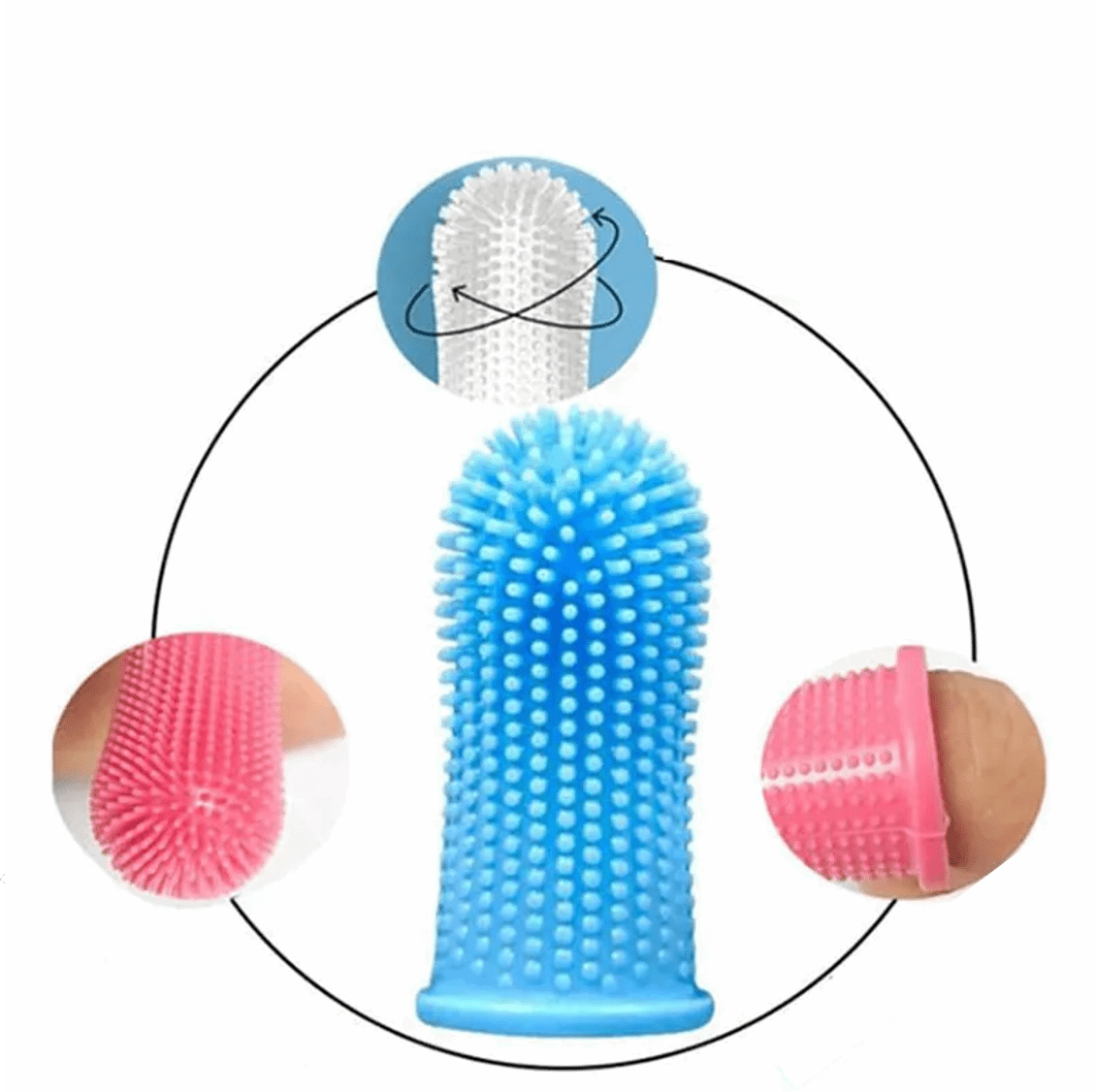 Brosse à dents en silicone pour chien