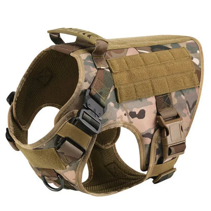 harnais tactique militaire camo pour chien