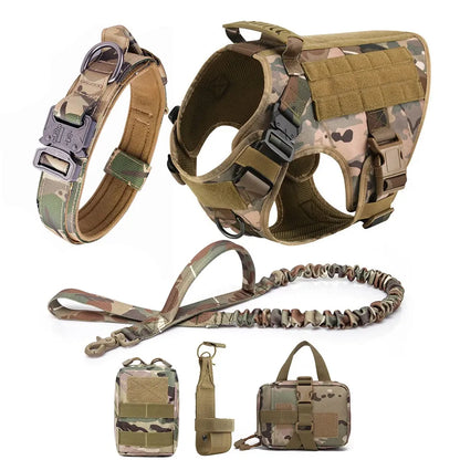 harnais tactique militaire camo pour chien - lot 3