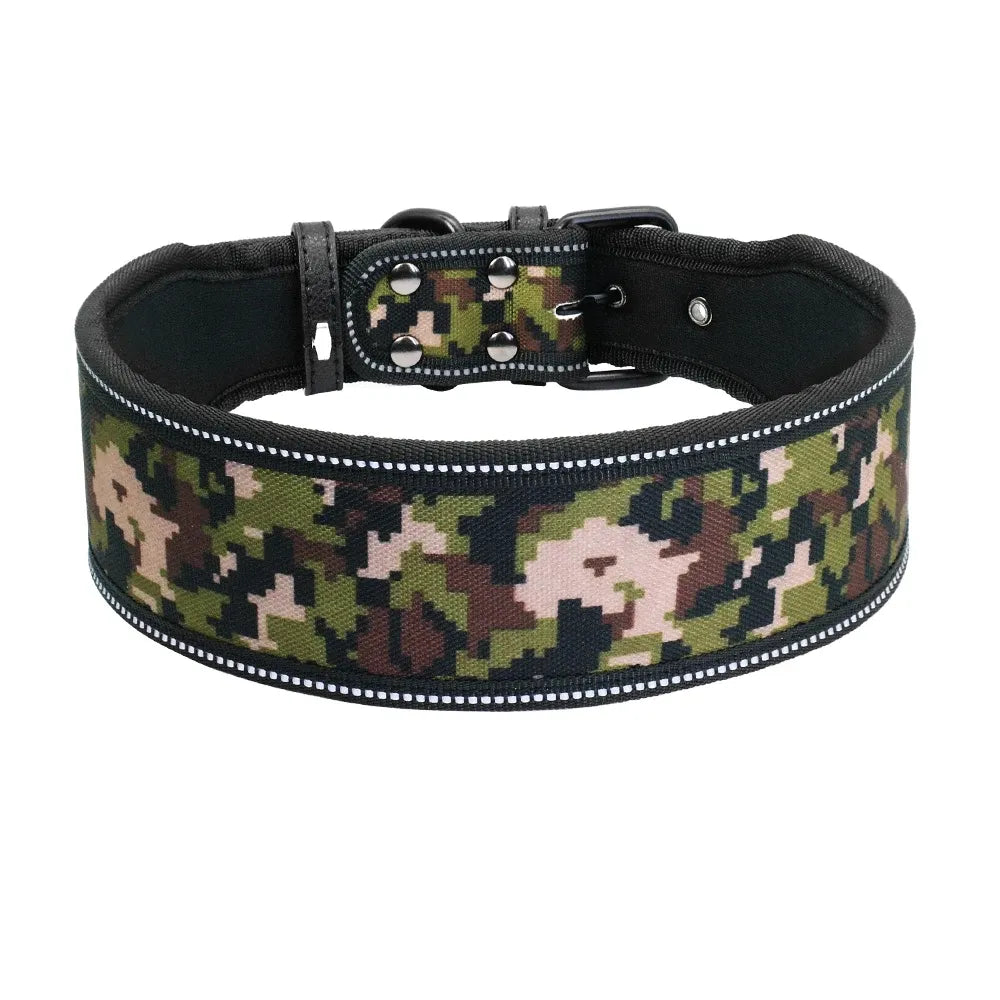 Collier large à motif pour chien - Camouflage