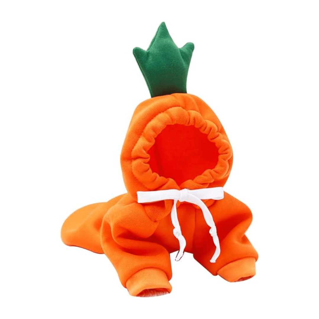 Pull à capuche en forme de carotte pour chien et chat