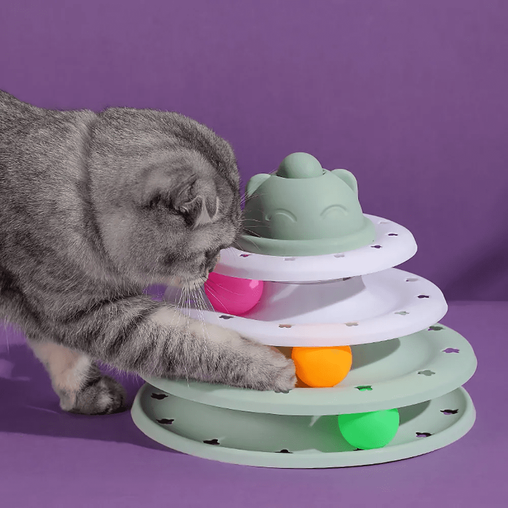Chat avec notre tour de jeu avec balles