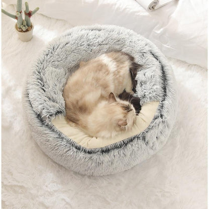 Chat dans notre nid douillet pour chat