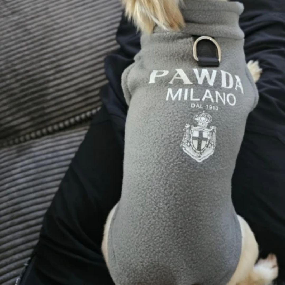 Conception facile et durable de notre pull col haut en polaire pour chien et chat