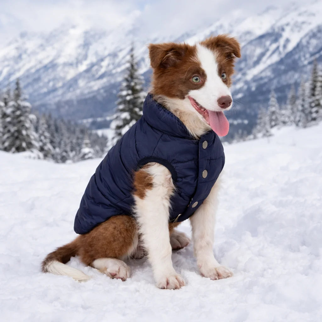 chien avec notre veste doublée