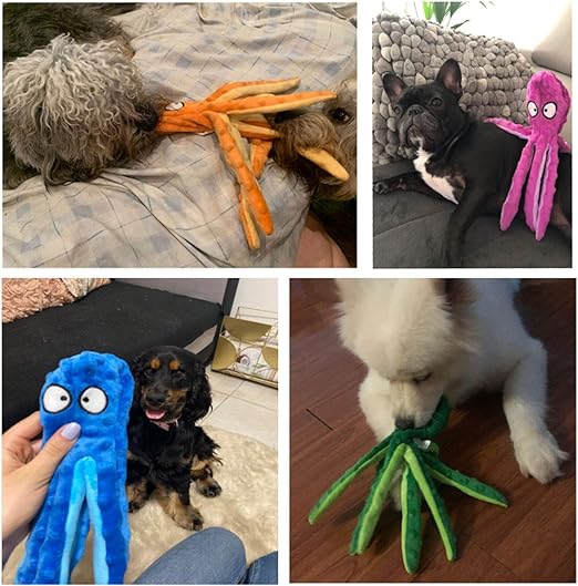 peluche pieuvre à mâcher pour chien