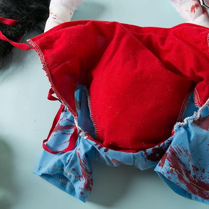 Détails de notre déguisement de Chucky pour chat et chien