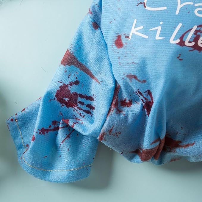 Détails de notre déguisement de Chucky pour chat et chien