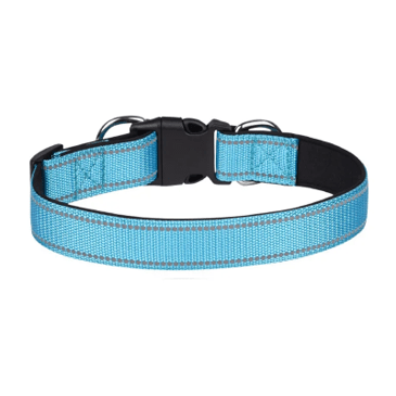 Collier bleu réfléchissant pour chien