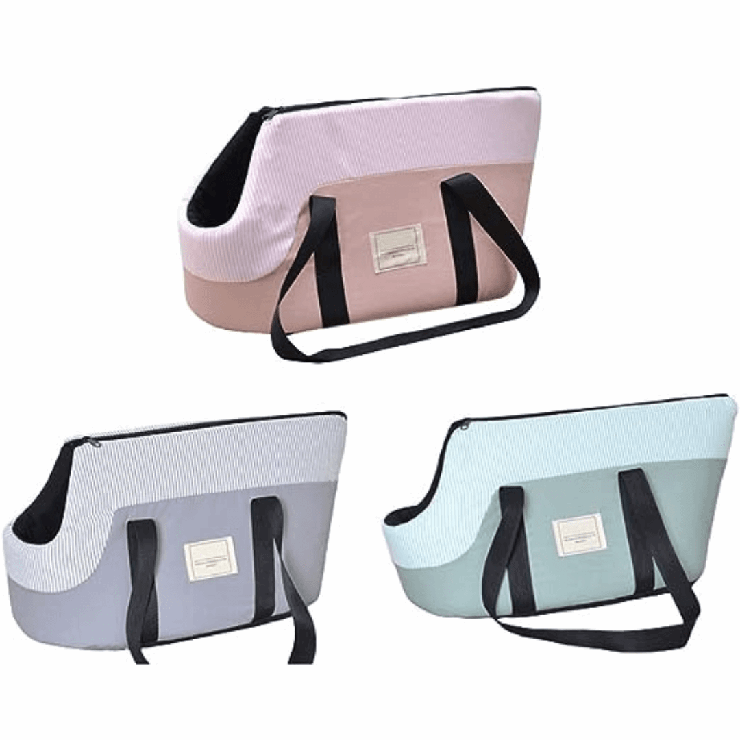 Différents coloris de notre sac d'épaule pour animaux