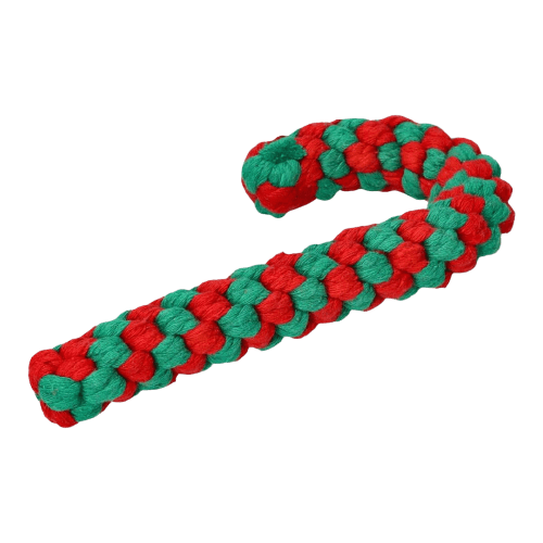 Canne à sucre en corde à mâcher pour chien - édition christmas