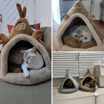 Photos clients de notre couchage tipi hivernal pour animaux