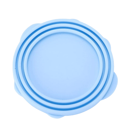 Couvercle bleu de boîte de conserve en silicone pour animaux