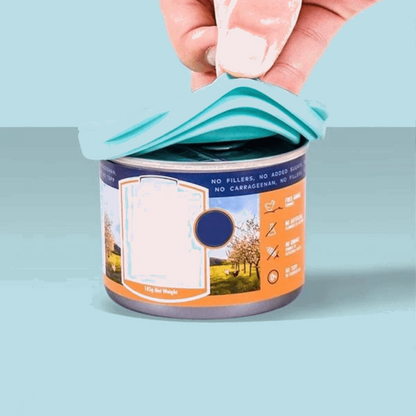 Présentation du couvercle de boîte de conserve en silicone pour animaux