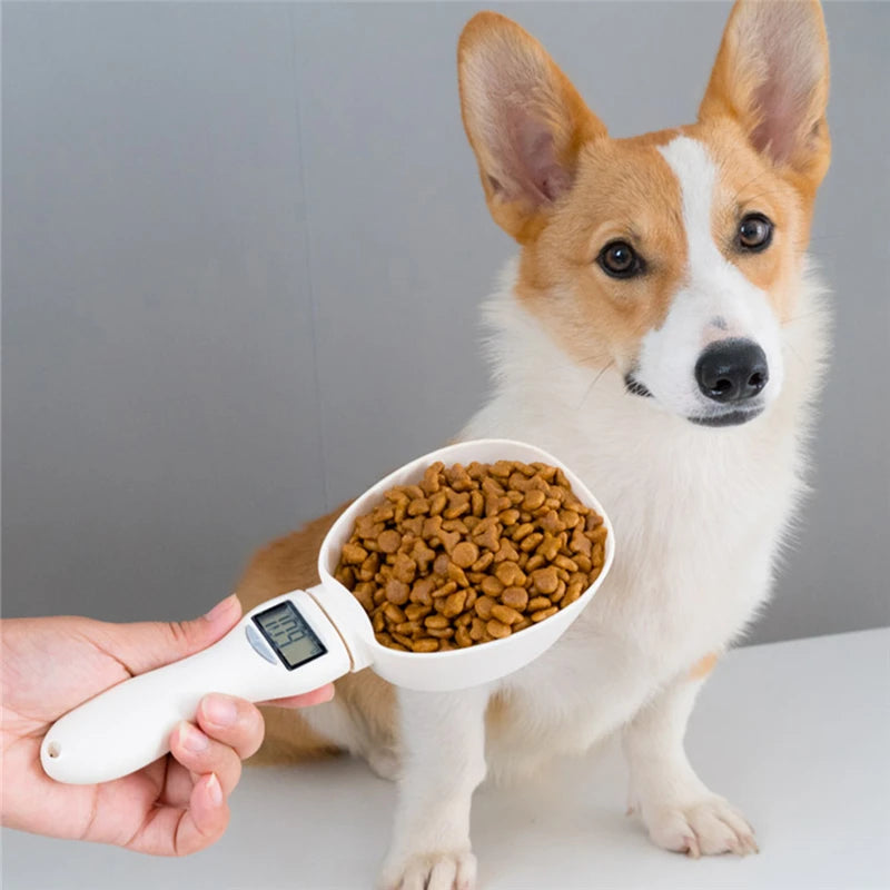Cuillère balance électronique pour croquettes de chien