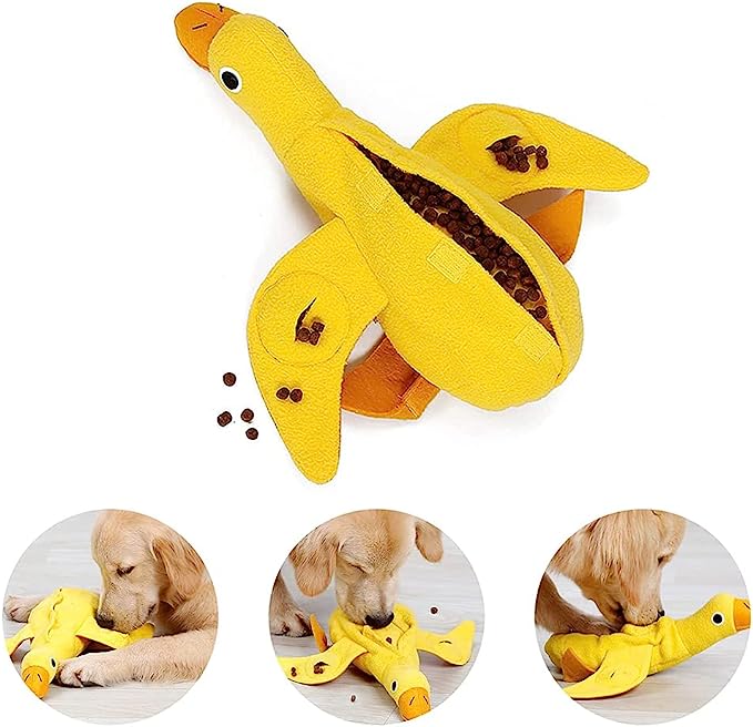 Design attrayant de notre jouet de fouille pour chien en forme de canard