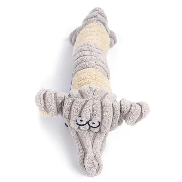 Peluche en forme d'éléphant pour chien vue de face