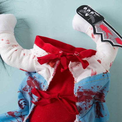 Détails de notre déguisement de Chucky pour chat et chien