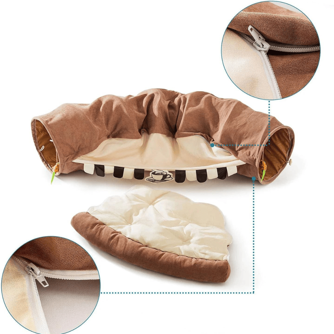 Lit pliable avec tunnel déhoussable et lavable