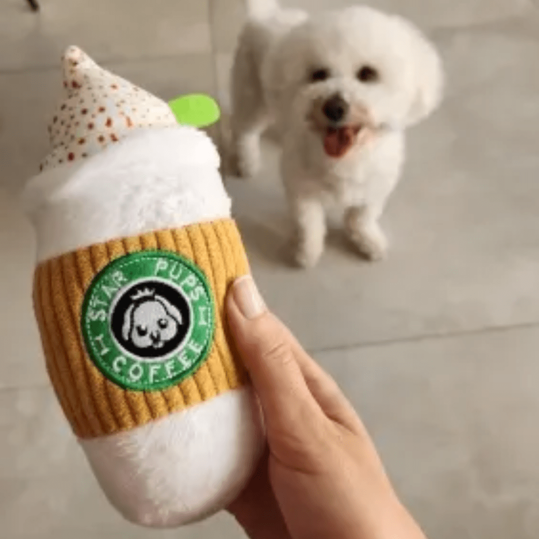 Matériaux de haute qualité pour notre peluche tasse à café pour chien