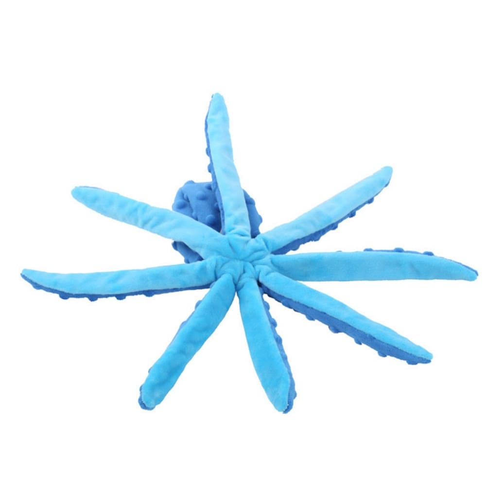Dessous de notre peluche pieuvre à mâcher pour chien