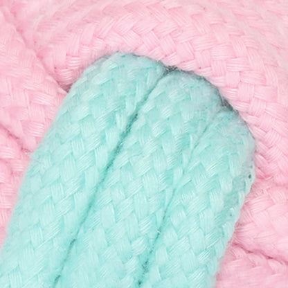 Détails de notre corde rose à mâcher pour chien