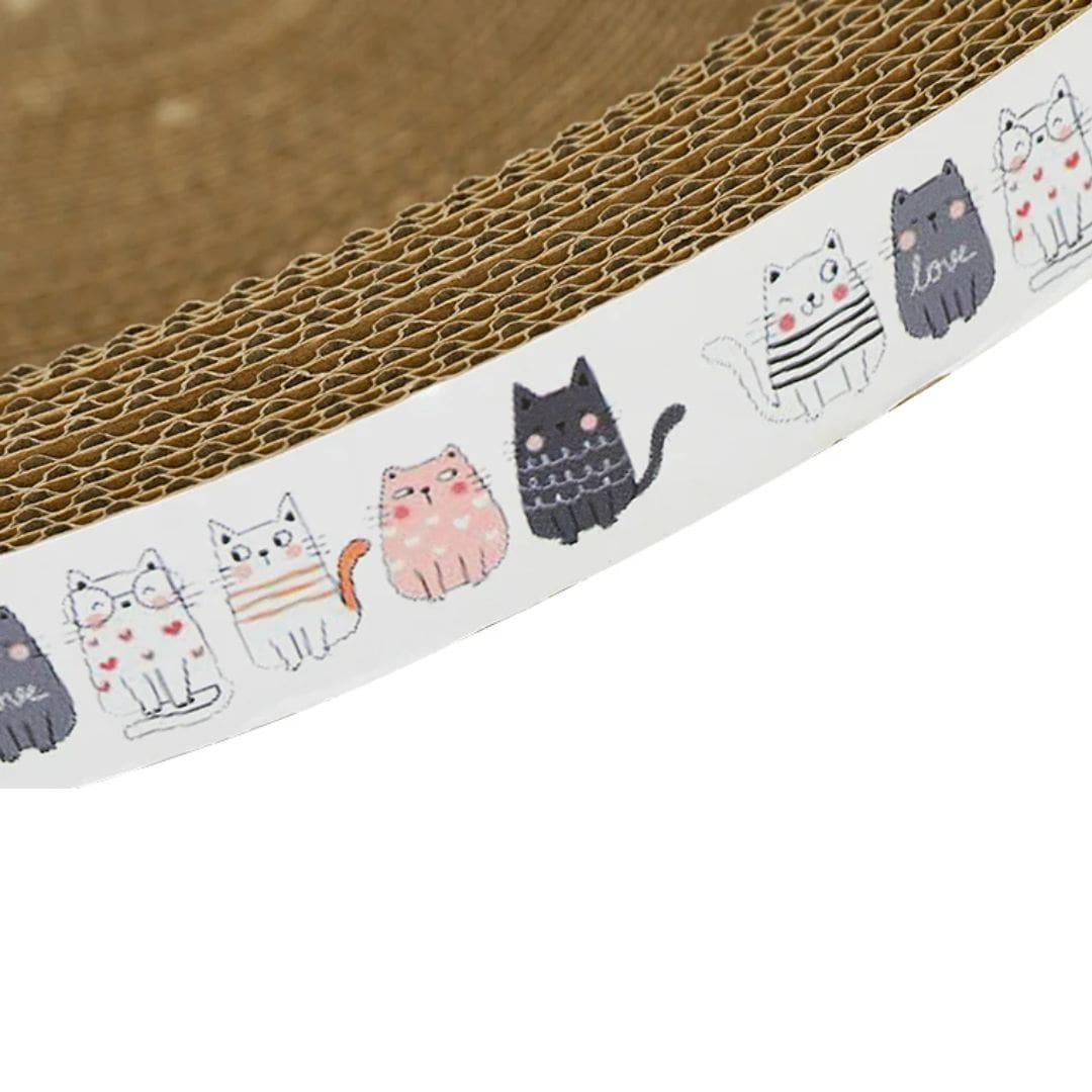 Détails de notre griffoir ondulé pour chat